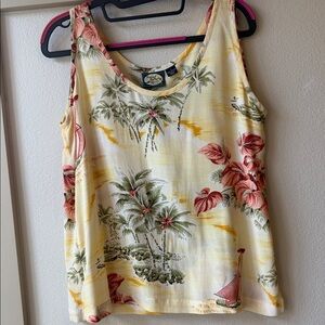 Tommy Bahama Yellow Tropical Tank Top